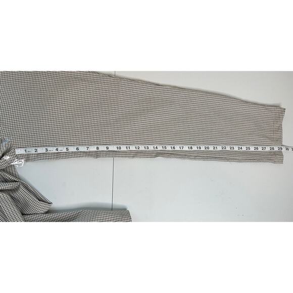 Max Studio Tan Brown Houndstooth Ponte Pull-On Pants Straight Leg Stretch S - Picture 7 of 10